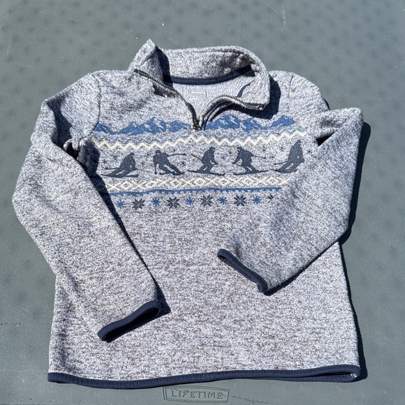 Sonoma Gray and Blue Zip Up Sweater - Picture 1 of 7